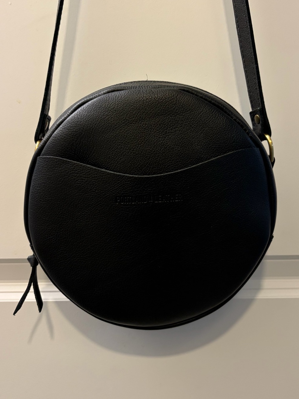 Portland Leather Round Large Crossbody Bag